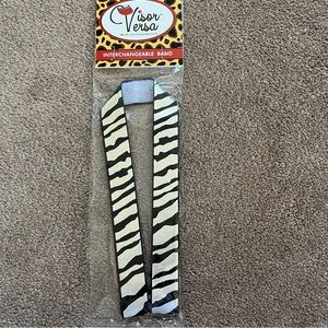 NWT Visor Versa Metallic Zebra Print Interchangeable Visor Band